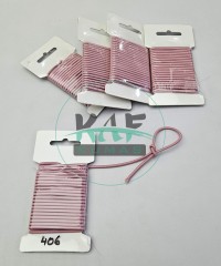 3 mm Yuvarlak Yumuşak Lastik İp 5 mt | Bel Paça Don Lastiği | Aksesuar Lastiği Gül Kurusu_406