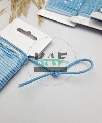 3 mm Yuvarlak Yumuşak Lastik İp 5 mt | Bel Paça Don Lastiği | Aksesuar Lastiği Mavi_455