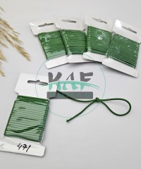 3 mm Yuvarlak Yumuşak Lastik İp 5 mt | Bel Paça Don Lastiği | Aksesuar Lastiği Saks Yeşil_471