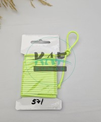 3 mm Yuvarlak Yumuşak Lastik İp 5 mt | Bel Paça Don Lastiği | Aksesuar Lastiği Neon Açık Yeşil_571