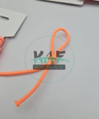 3 mm Yuvarlak Yumuşak Lastik İp 5 mt | Bel Paça Don Lastiği | Aksesuar Lastiği Neon Oranj_575