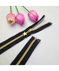 Ferace Mont Hırka Fermuarı | Separe Tip 5 Naylon Dişli Yıldız Elcikli Fermuar Uzunluk: 110 cm Siyah