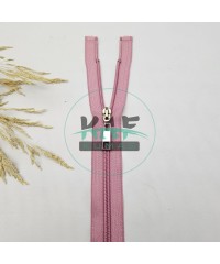 Gül Kurusu Renk Metal Elcikli Açık Uçlu Fermuar | Naylon Dişli Fermuar Uzunluk 75 cm