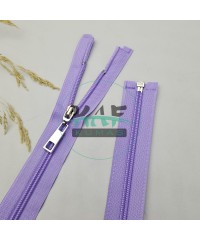 Lila Renk Metal Elcikli Açık Uçlu Fermuar | Naylon Dişli Fermuar Uzunluk 65 cm
