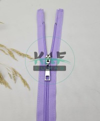 Lila Renk Metal Elcikli Açık Uçlu Fermuar | Naylon Dişli Fermuar Uzunluk 65 cm