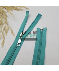 Turkuaz Renk Metal Elcikli Açık Uçlu Fermuar | Naylon Dişli Fermuar Uzunluk 70 cm