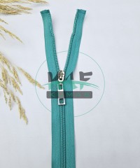 Turkuaz Renk Metal Elcikli Açık Uçlu Fermuar | Naylon Dişli Fermuar Uzunluk 70 cm