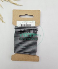 3 mm Yuvarlak Yumuşak Lastik İp 5 mt | Bel Paça Don Lastiği | Aksesuar Lastiği Gri_538