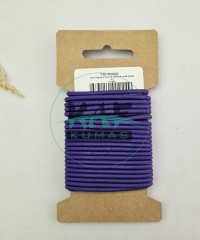 3 mm Yuvarlak Yumuşak Lastik İp 5 mt | Bel Paça Don Lastiği | Aksesuar Lastiği Mor_565