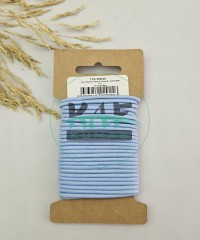 Bebe Mavi 3 mm Yuvarlak Yumuşak Lastik İp 5 mt | Bel Paça Don Lastiği | Aksesuar Lastiği