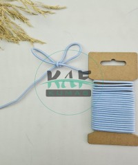 Bebe Mavi 3 mm Yuvarlak Yumuşak Lastik İp 5 mt | Bel Paça Don Lastiği | Aksesuar Lastiği