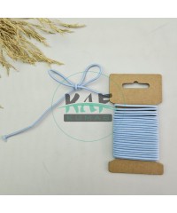 Bebe Mavi 3 mm Yuvarlak Yumuşak Lastik İp 5 mt | Bel Paça Don Lastiği | Aksesuar Lastiği