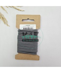 Gri 3 mm Yuvarlak Yumuşak Lastik İp 5 mt | Bel Paça Don Lastiği | Aksesuar Lastiği