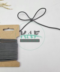 Gri 3 mm Yuvarlak Yumuşak Lastik İp 5 mt | Bel Paça Don Lastiği | Aksesuar Lastiği