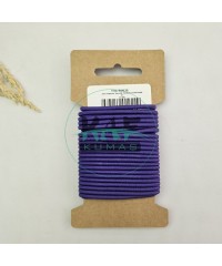 Mor 3 mm Yuvarlak Yumuşak Lastik İp 5 mt | Bel Paça Don Lastiği | Aksesuar Lastiği