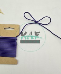 Mor 3 mm Yuvarlak Yumuşak Lastik İp 5 mt | Bel Paça Don Lastiği | Aksesuar Lastiği