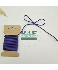 Mor 3 mm Yuvarlak Yumuşak Lastik İp 5 mt | Bel Paça Don Lastiği | Aksesuar Lastiği