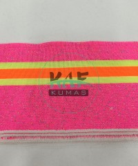 Açık Sarı Çizgili Pembe Yaka