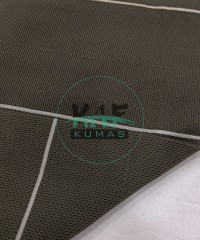 Beyaz Çizgili Haki Pike Örgü Yaka