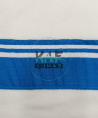 Beyaz Çizgili Turkuaz Yaka