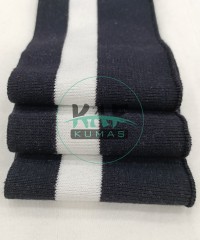 Beyaz Şerit Siyah Yaka