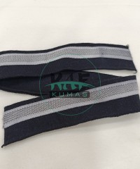 Gri Şeritli Siyah Manşet