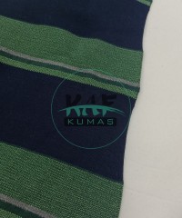 Yeşil Çizgili Lacivert Yaka