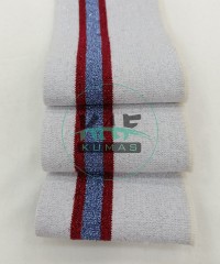 Simli Çizgili Beyaz Yaka