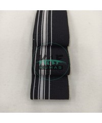 Beyaz Kalın Ve İnce Çizgili Siyah Manşet