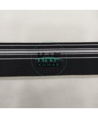 Beyaz Kalın Ve İnce Çizgili Siyah Manşet