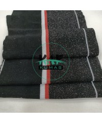 Siyah Kırmızı Simli Yaka