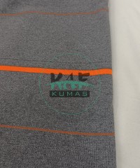 Turuncu  Çizgili Koyu Gri Yaka