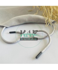 Plastik Uçlu 125 cm Kordon | Gri Plastik Uçlu 125 cm Kordon | Gri