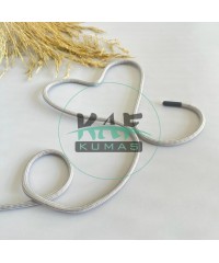 Plastik Uçlu 125 cm Kordon | Gri