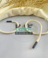Plastik Uçlu 125 cm Kordon | Krem Plastik Uçlu 125 cm Kordon | Krem