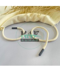 Plastik Uçlu 125 cm Kordon | Krem Plastik Uçlu 125 cm Kordon | Krem