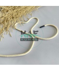 Plastik Uçlu 125 cm Kordon | Krem Plastik Uçlu 125 cm Kordon | Krem