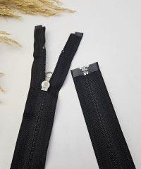 Siyah Renk Açık Uçlu Fermuar | Naylon Dişli Fermuar Uzunluk 65 cm