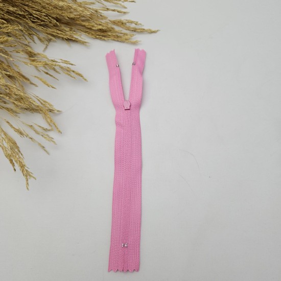 Pantolon Fermuarı | Kemik Fermuar Uzunluk: 18 cm Pembe