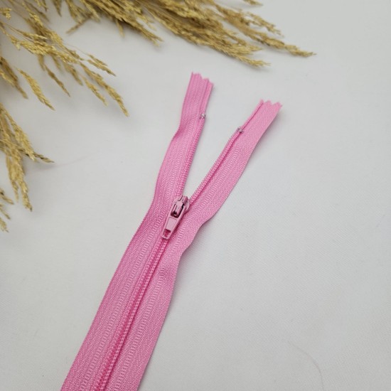 Pantolon Fermuarı | Kemik Fermuar Uzunluk: 18 cm Pembe