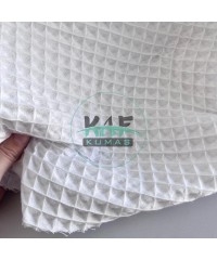 Büyük Kareli Waffle Pike Kumaş | 100% Pamuk | W-01 