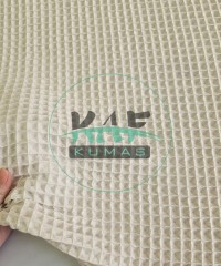 Büyük Kareli Waffle Pike Kumaş | 100% Pamuk | W-02
