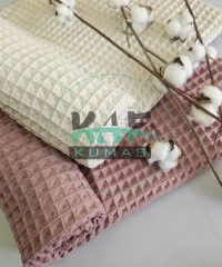 Büyük Kareli Waffle Pike Kumaş | 100% Pamuk | W-02 Büyük Kareli Waffle Pike Kumaş | 100% Pamuk | W-02