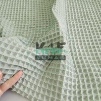 Büyük Kareli Waffle Pike Kumaş | 100% Pamuk | W-17