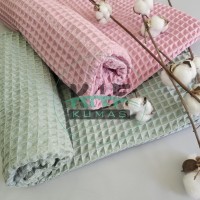 Büyük Kareli Waffle Pike Kumaş | 100% Pamuk | W-23 Büyük Kareli Waffle Pike Kumaş | 100% Pamuk | W-23