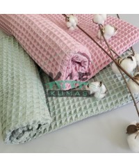 Büyük Kareli Waffle Pike Kumaş | 100% Pamuk | W-23 Büyük Kareli Waffle Pike Kumaş | 100% Pamuk | W-23