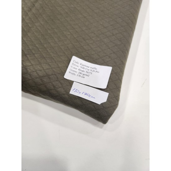 Haki Kapitone Kumaş | Parça 130x170 cm Haki Kapitone Kumaş | Parça 130x170 cm