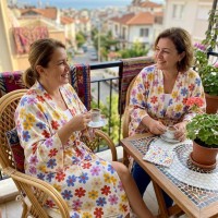 Çiçek Baskılı Örme Waffle Kumaş