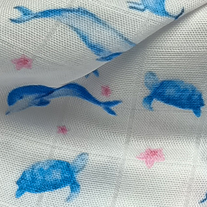 Kareli Baskılı Bambulu Müslin | 160 cm