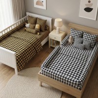 Baskılı %100 Pamuk İnterlok Kumaş |  Kazayağı Desen V-1